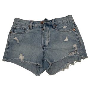 Blank NYC Distressed Denim Jean Shorts